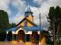 Eglise typique bois, Quemchi, Chiloé, Chili
